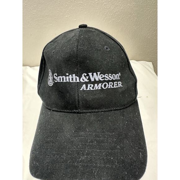 Smith & Wesson Armorer Black Baseball Hat Embroidered Logo Adjustable Cap - Picture 2 of 8